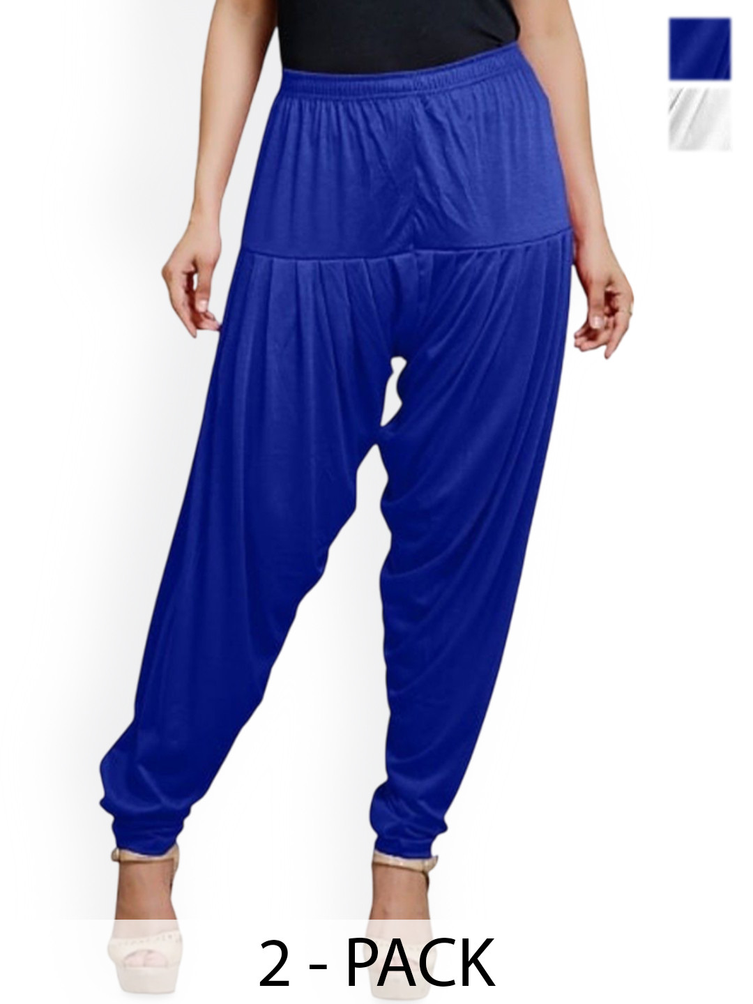 

AFRA GARMENTS Women Pack Of 2 Loose-Fit Patiala, White