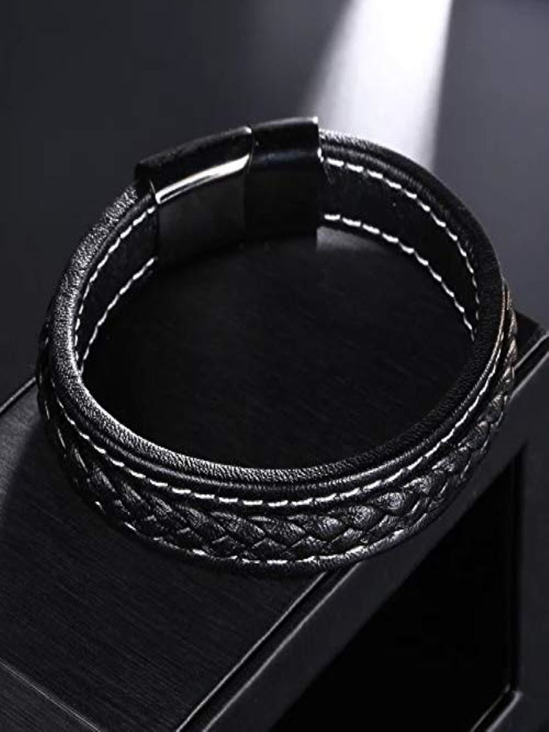 

The Roadster Multi-Layer Leather Wrap Bracelet, Black