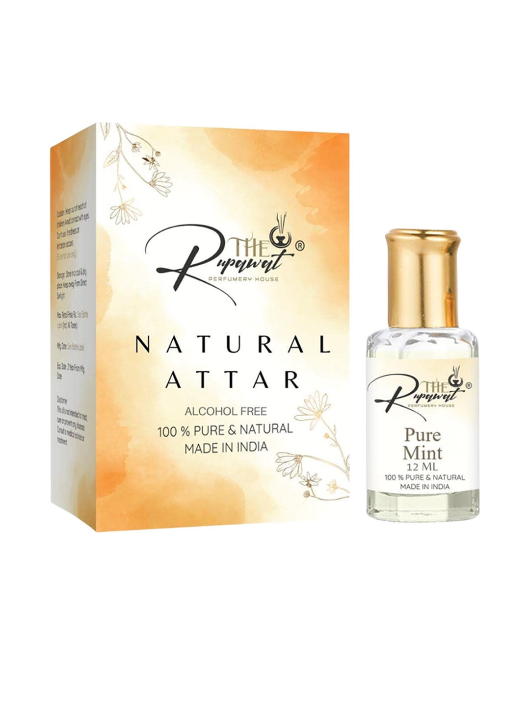 

THE RUPAWAT Perfumery House Pure Mint Natural & Alcohol-Free Attar - 12 ml, Transparent