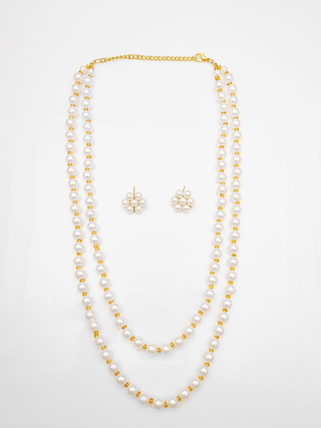 

Aadita Gold-Plated Pearls Beaded Necklace & Earrings