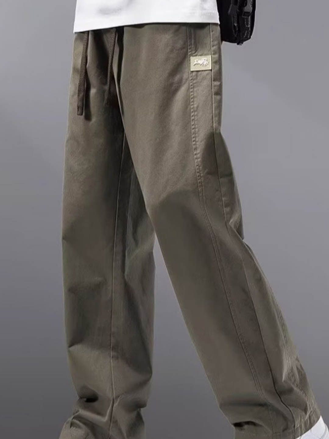 

StyleCast Men Regular Fit Mid-Rise Trousers, Green