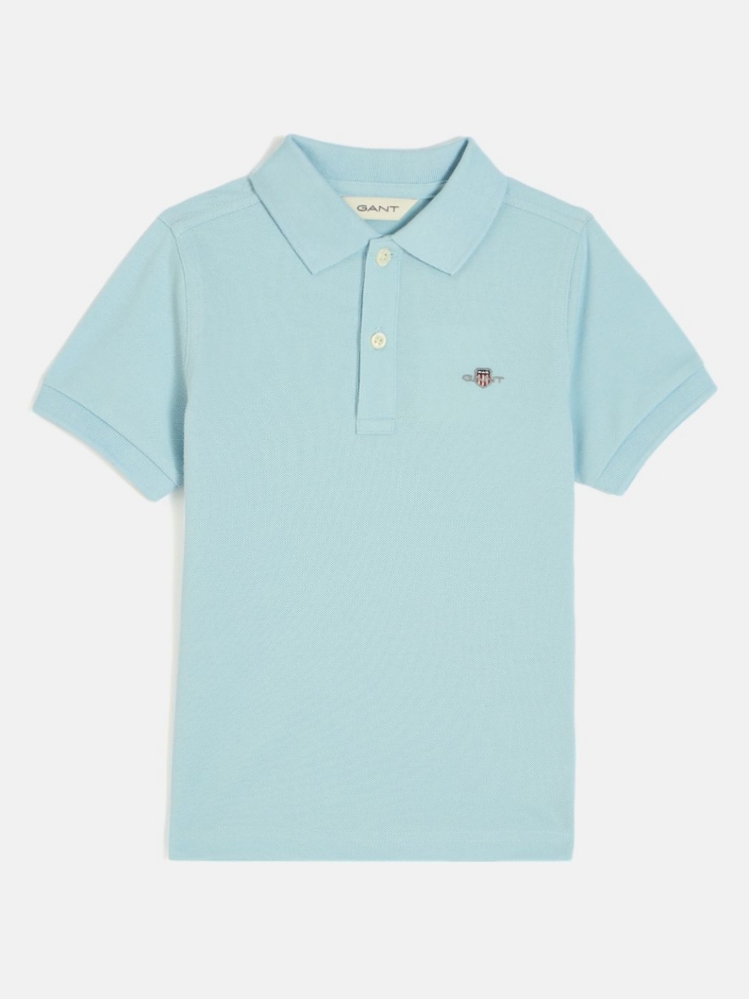 

GANT Boys Solid Polo Collar Pique Cotton T-shirt, Blue