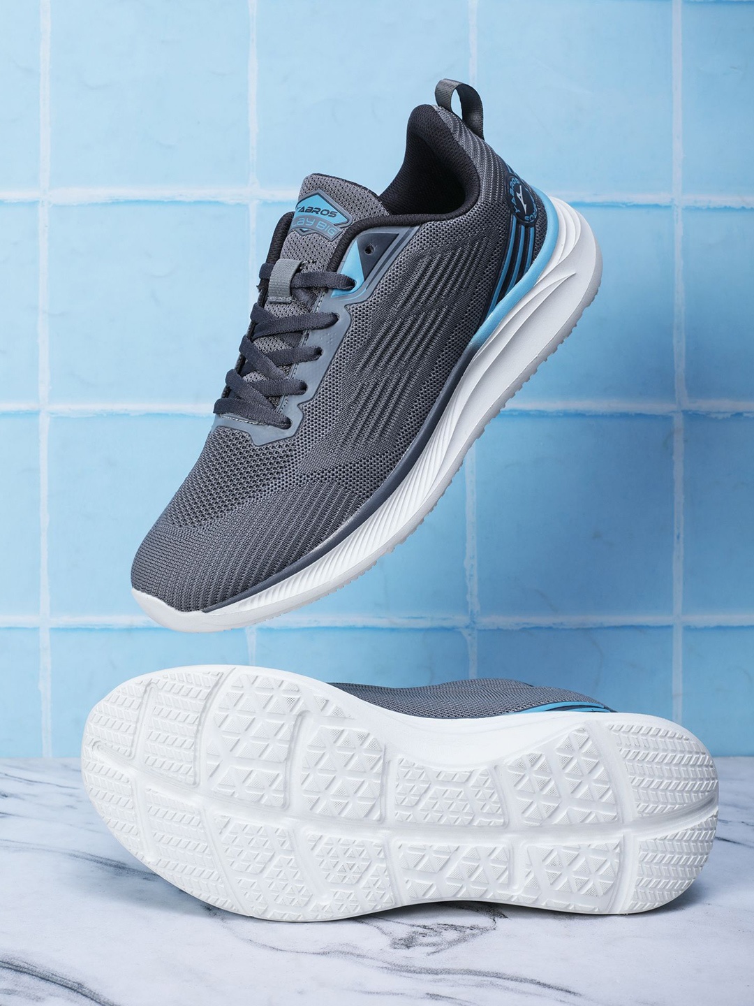 

ABROS Men Erin Mesh Running Shoes, Grey