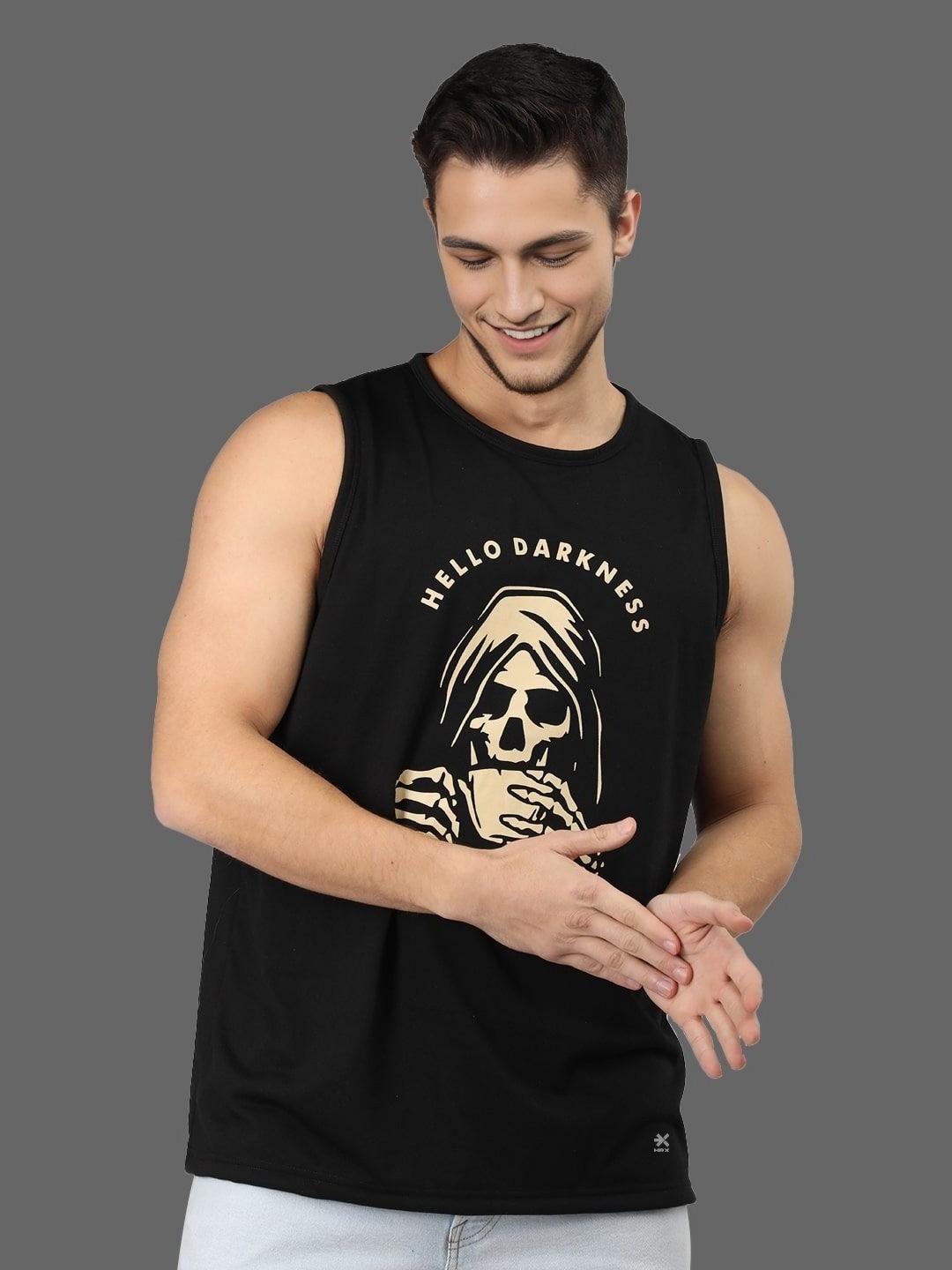 

HRX by Hrithik Roshan Men Graphic Printed Round Neck T-shirt, Black