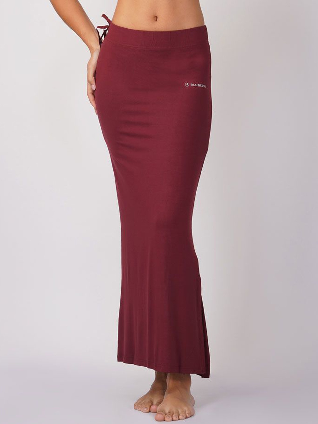 

B BLUBERYL - Comfort Inside Out Women Stretchable Saree Shapewear, Maroon