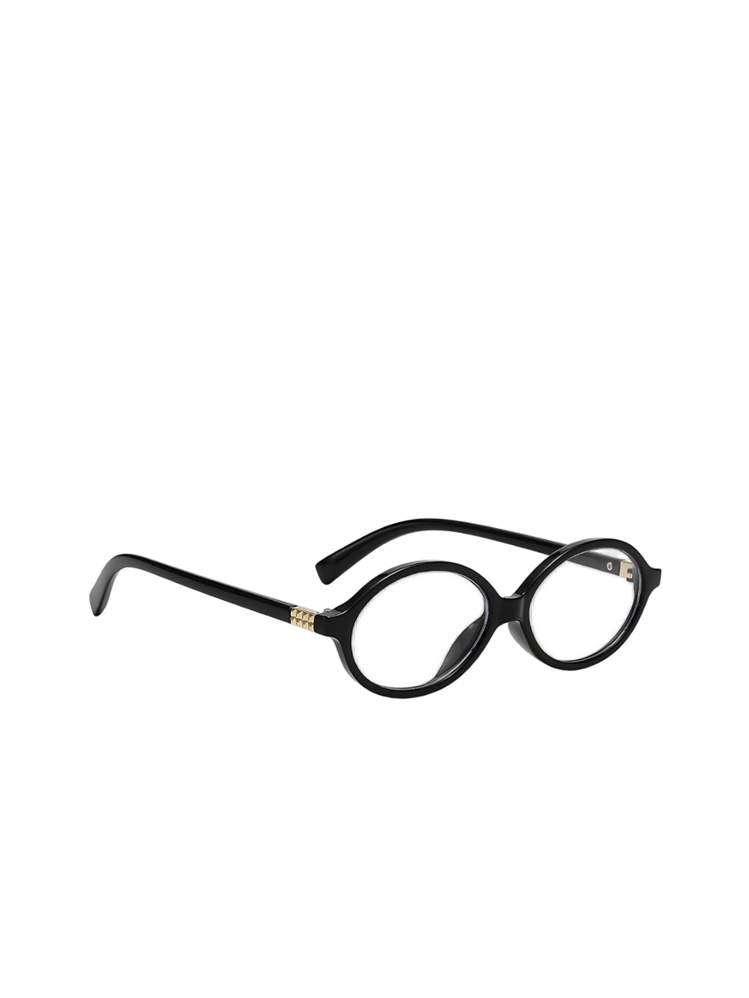 

4Flaunt Unisex Full Rim Oval Frames, Black