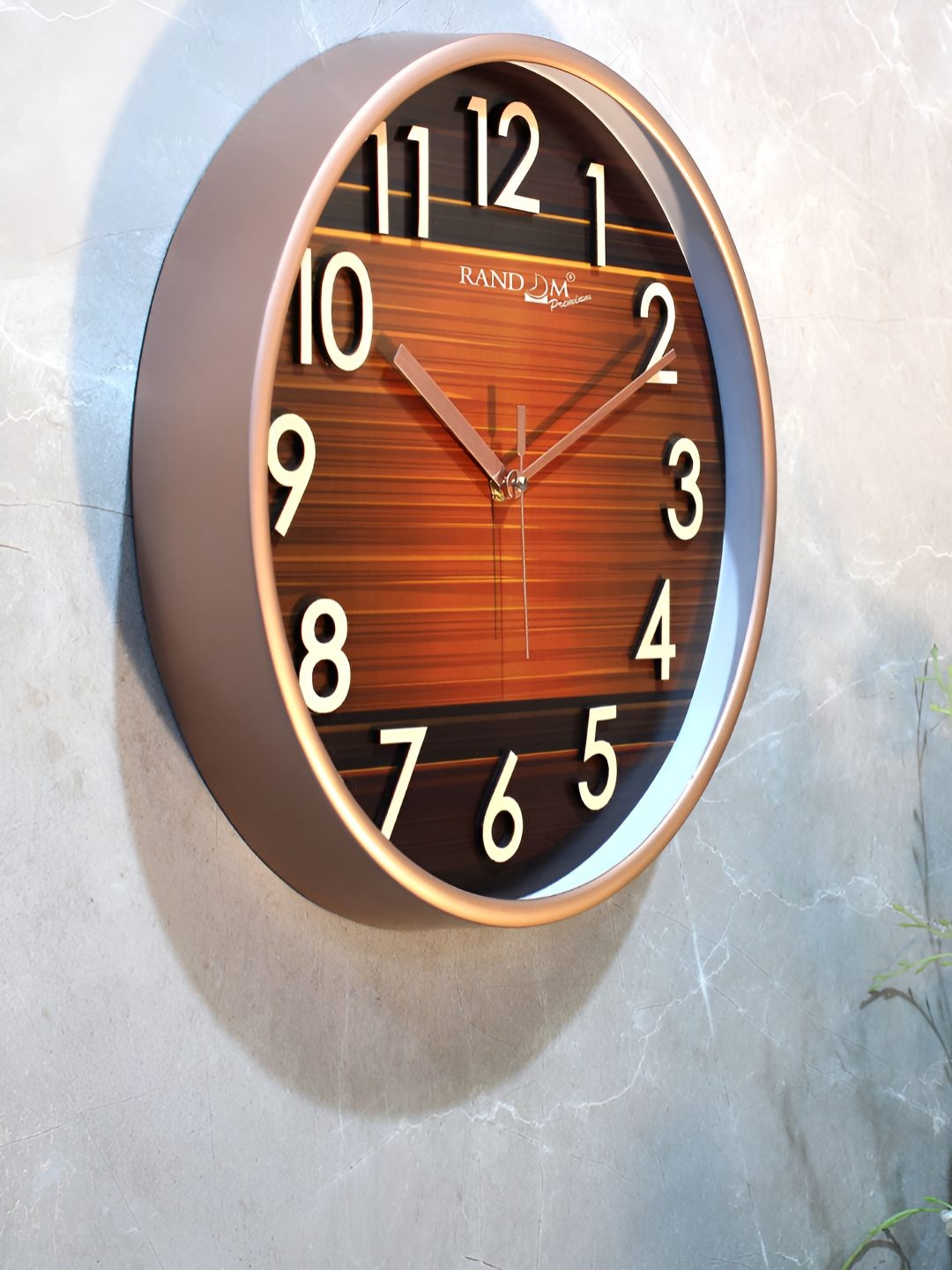 

RANDOM White & Brown Printed Analogue Round Contemporary Wall Clock