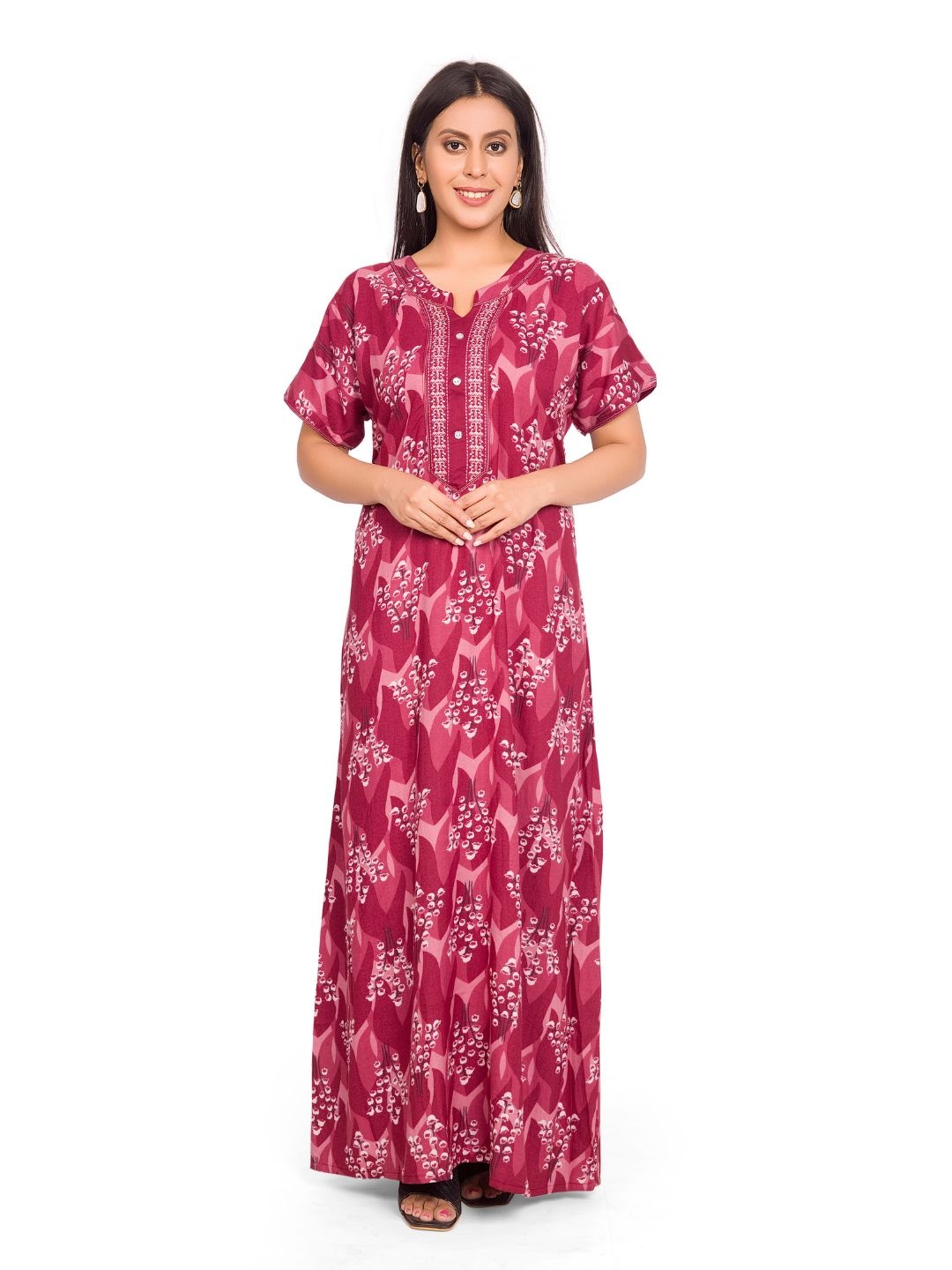 

NIGHTSHADES Women Printed Night suit, Pink