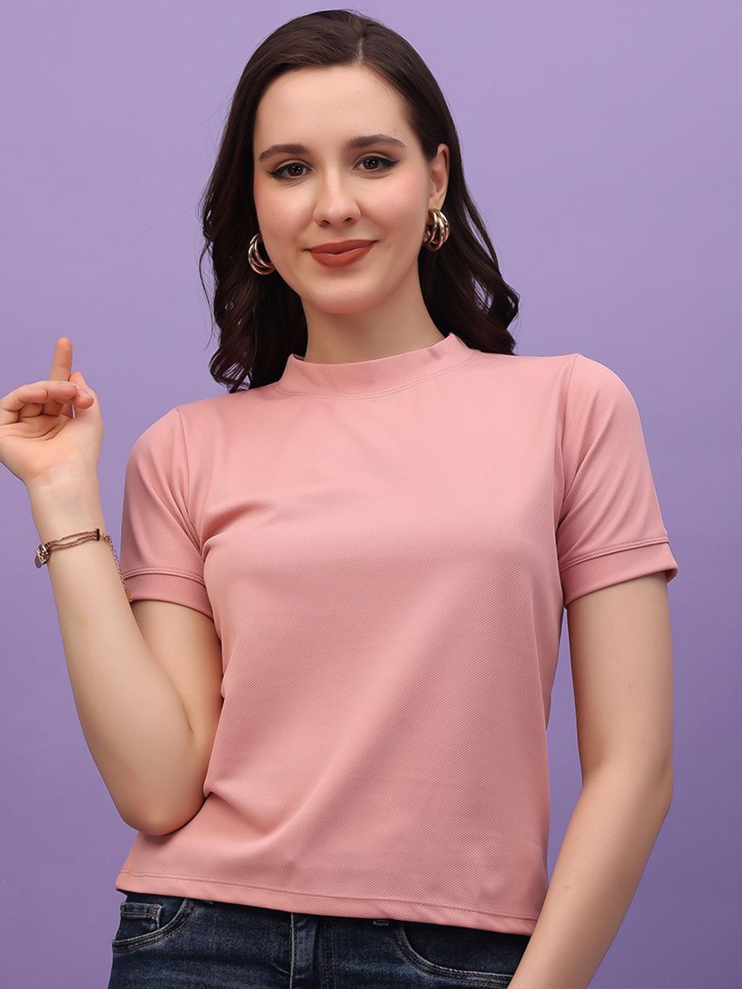 

Moda Rapido Styled Back Top, Pink