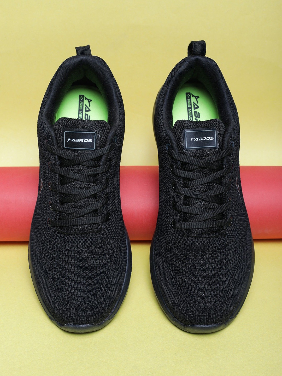 

ABROS Men Coolride Pro Mesh Running Shoes, Black