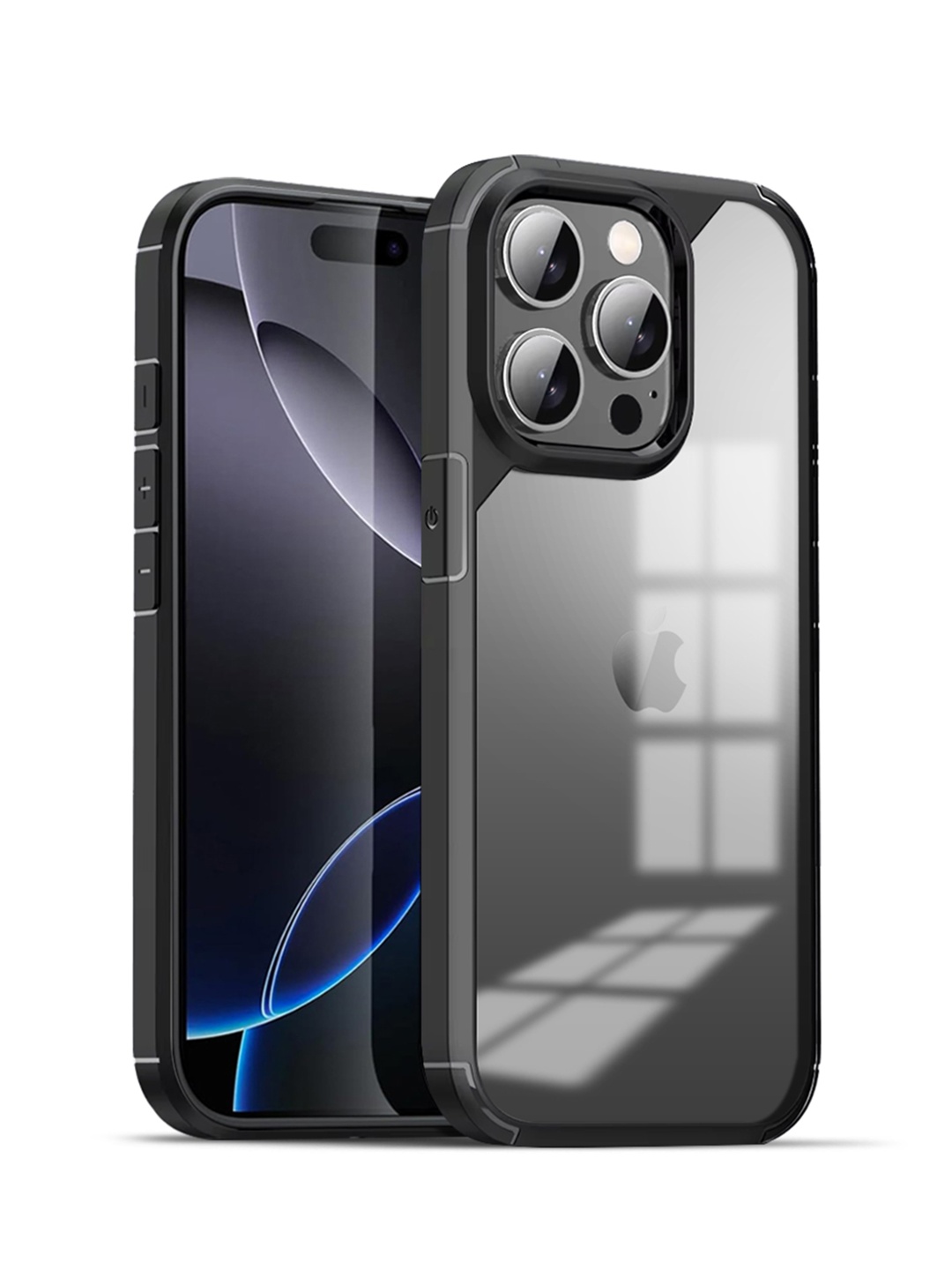 

Karwan iPhone 14 Pro Shockproof Bumper Max Back Case, Black