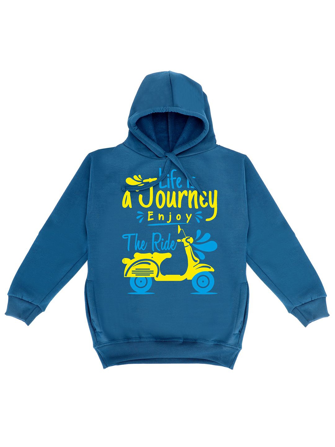 

Fabvio Plus Unisex Kids Printed Hooded Pullover Sweatshirt, Blue