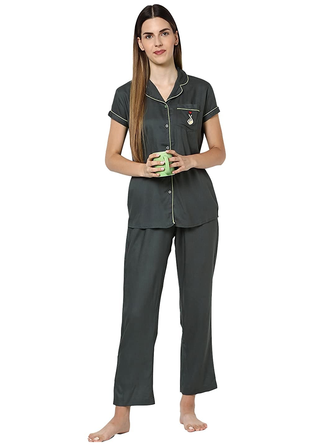 

evolove Women Night suit, Grey