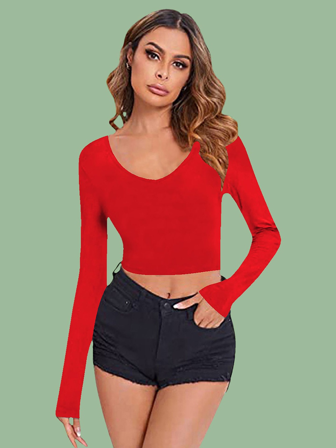 

Dream Beauty Fashion Crop Top, Red