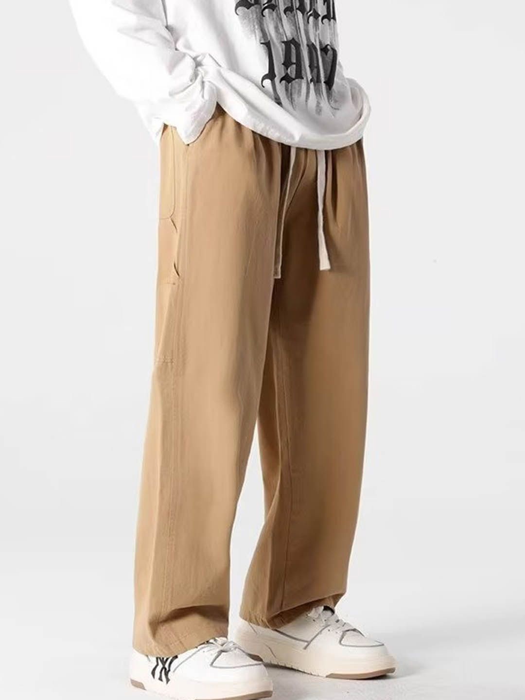 

StyleCast Men Straight Fit Trousers, Khaki