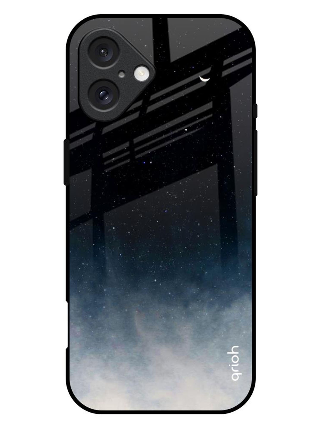 

QRIOH Black Aura Printed iPhone 16 Plus Back Case