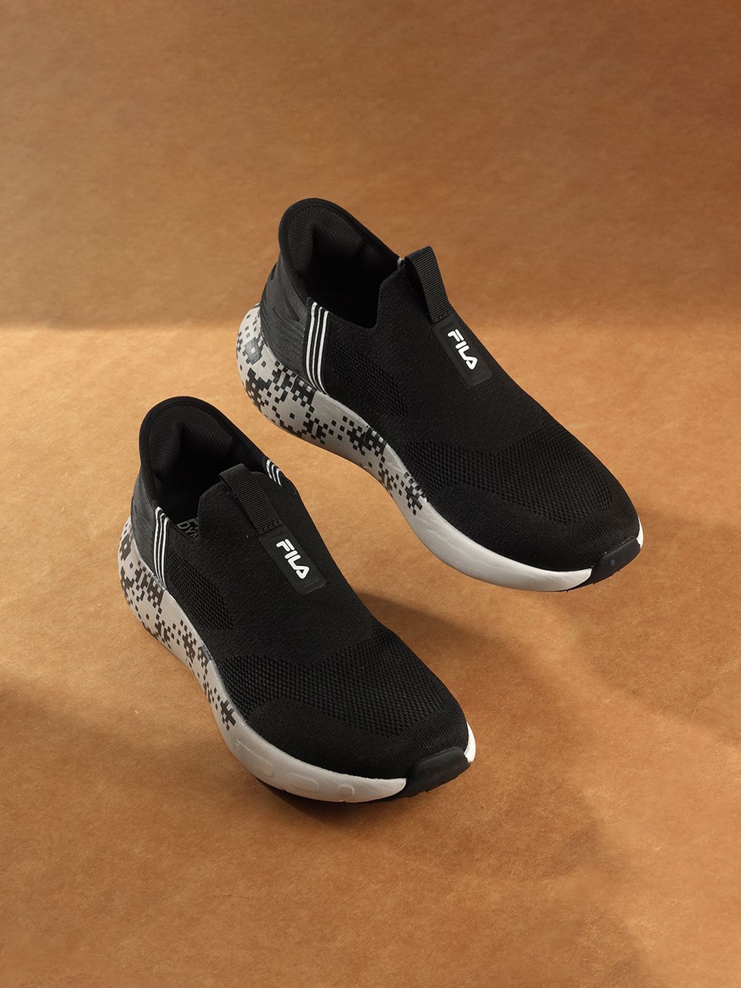 

FILA Addor Men Slip-On Walking Shoes, Black