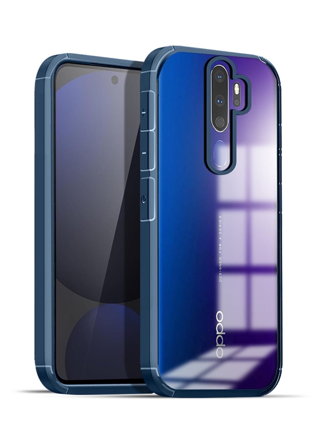 

Karwan Oppo A9 Shockproof Bumper Back Case, Blue