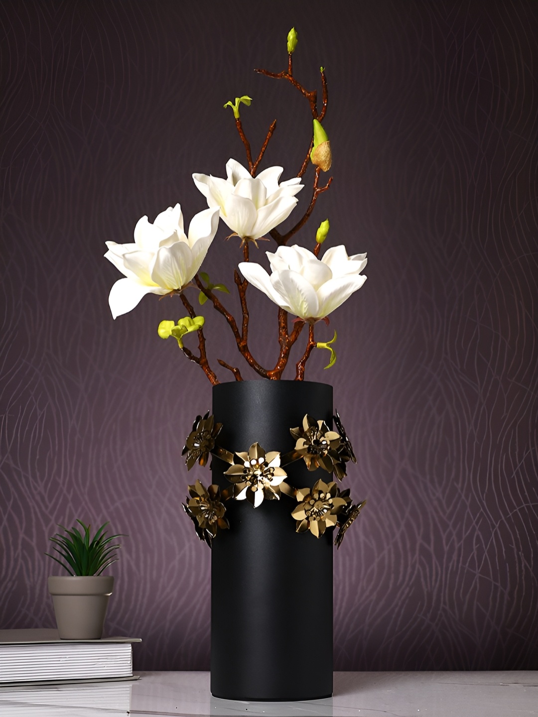 

TAYHAA White And Yellow Lily Artificial Flower
