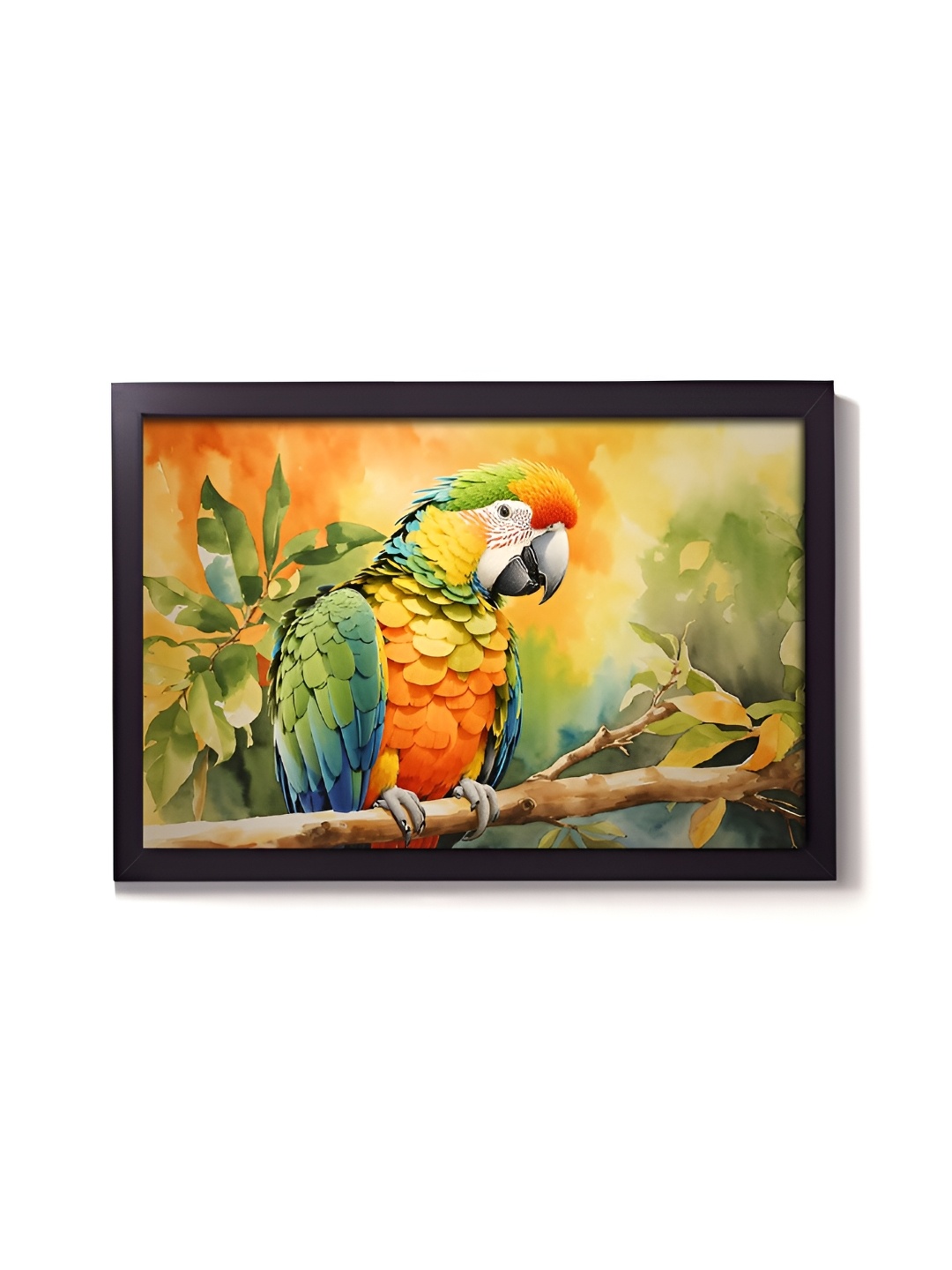 

Aura Orange & Green 1 Piece Synthetic Wood Birds and Animals Wall Paintings