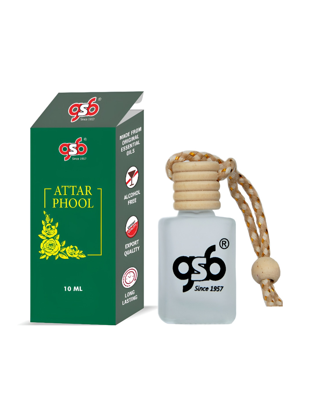 

GSB Attar Phool Hanging Car Air Freshener, Transparent