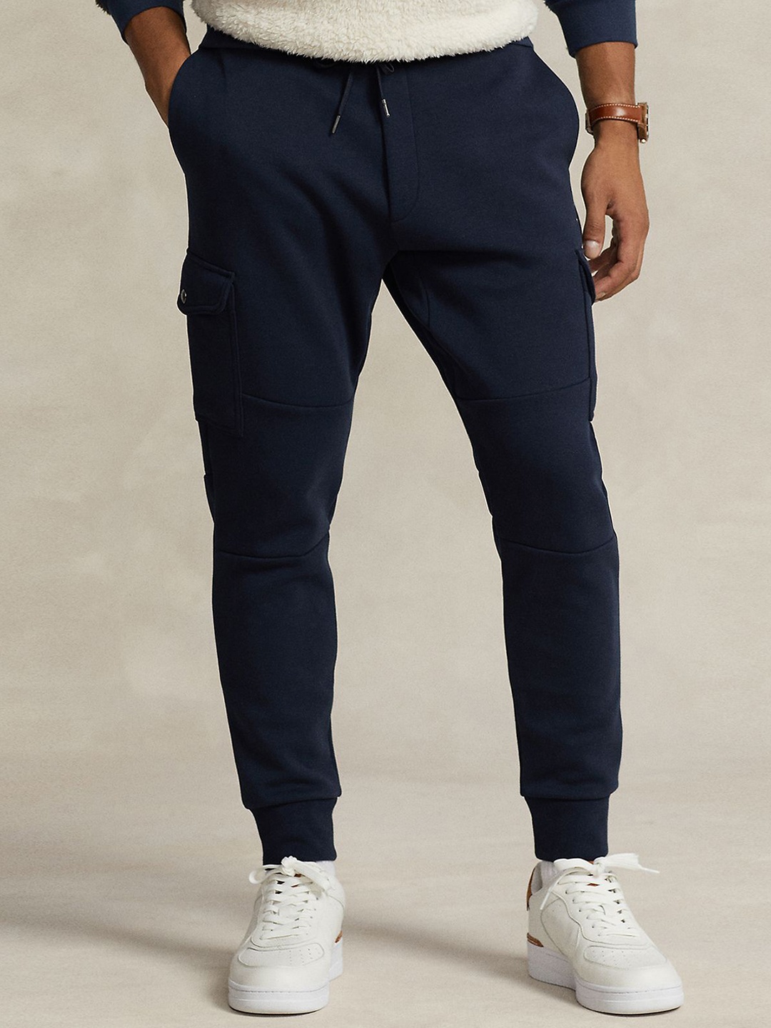 

Polo Ralph Lauren Men Mid Rise Double-Knit Cargo Joggers, Navy blue
