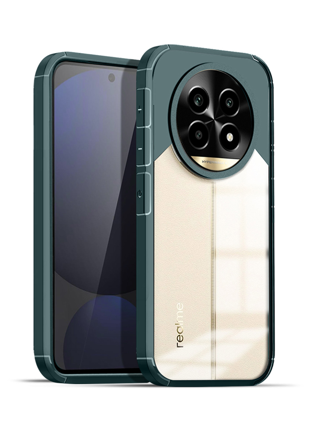 

Karwan Realme 13 Pro 5G Shockproof Bumper Back Case, Green