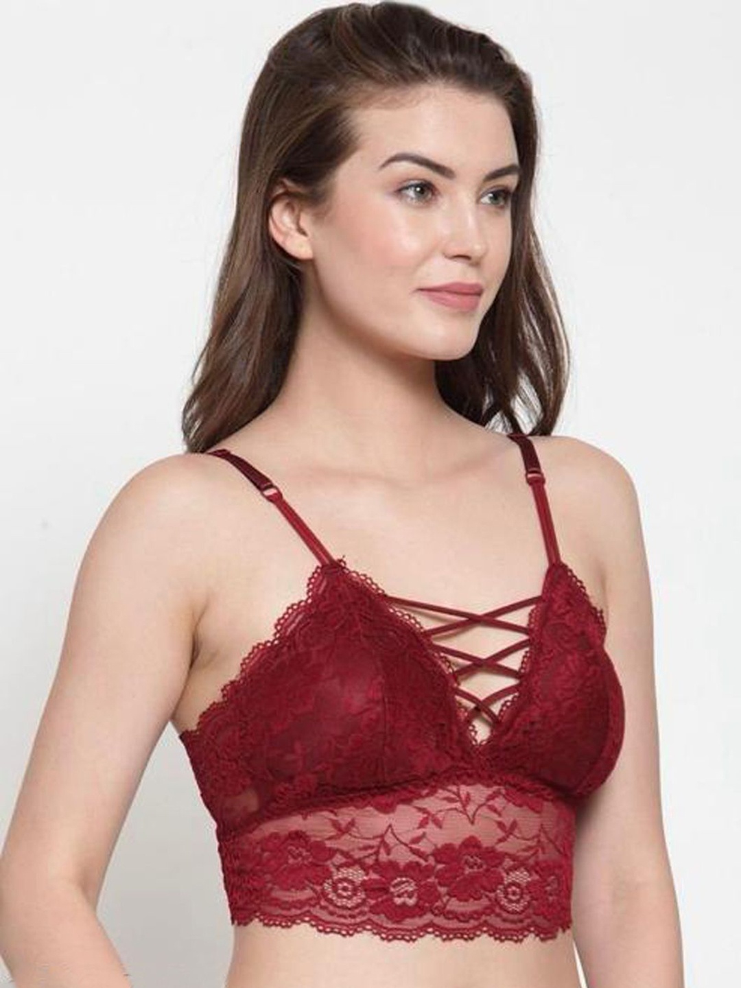 

ComfyStyle Women Full Coverage Underwired Lightly Padded Bra, Maroon
