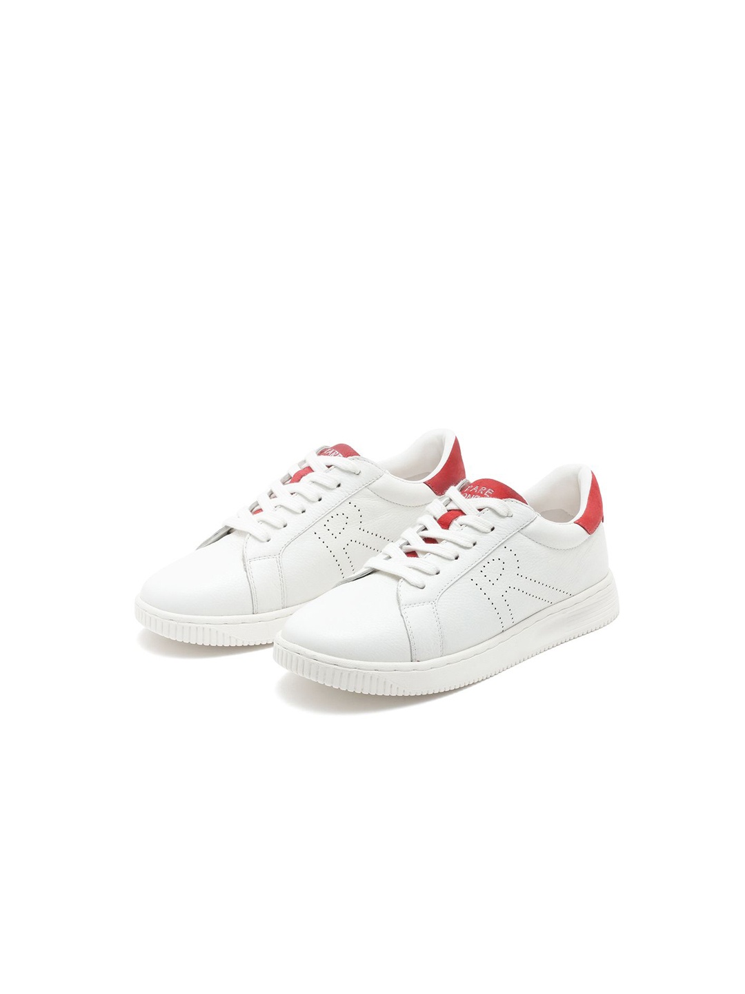 

RARE ONES Boys Colourblocked Leather Sneakers, Red