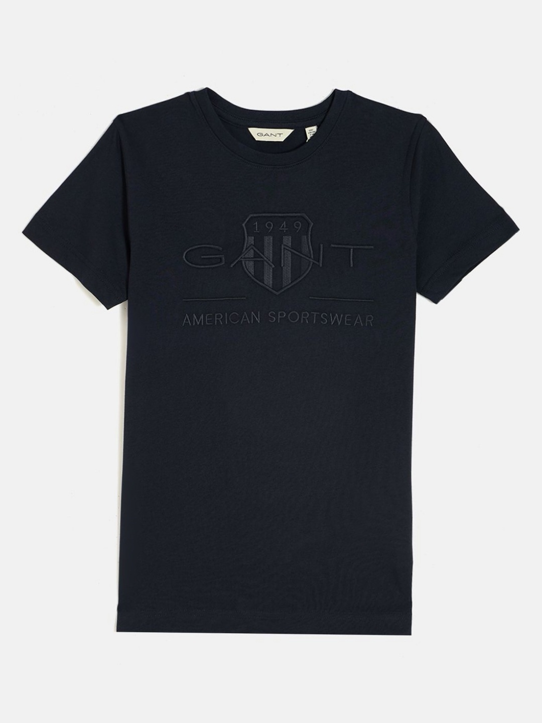 

GANT Boys Brand Logo Printed Pure Cotton Raw Edge T-shirt, Blue