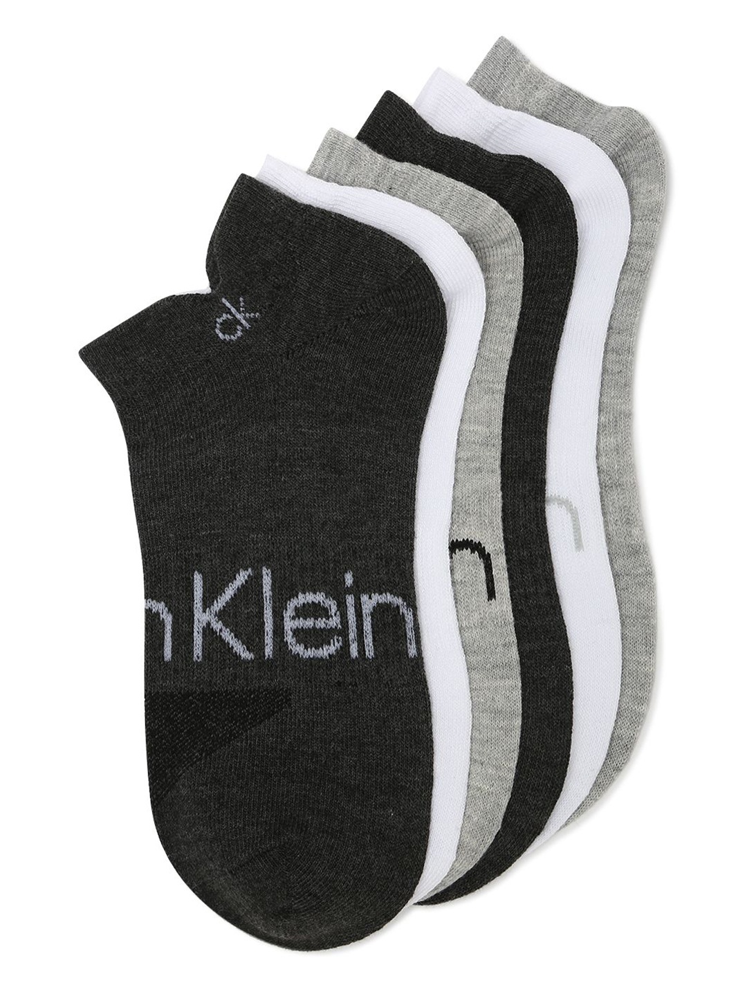 

Calvin Klein Pack Of 6 Ankle-Length Socks, Grey