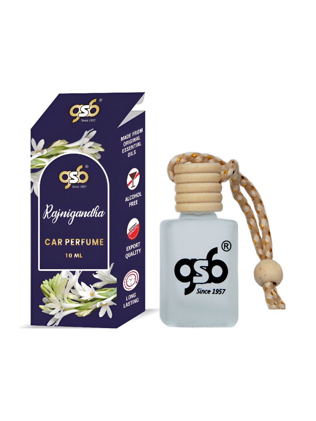

GSB Rajnigandha Hanging Car Air Freshener, Transparent