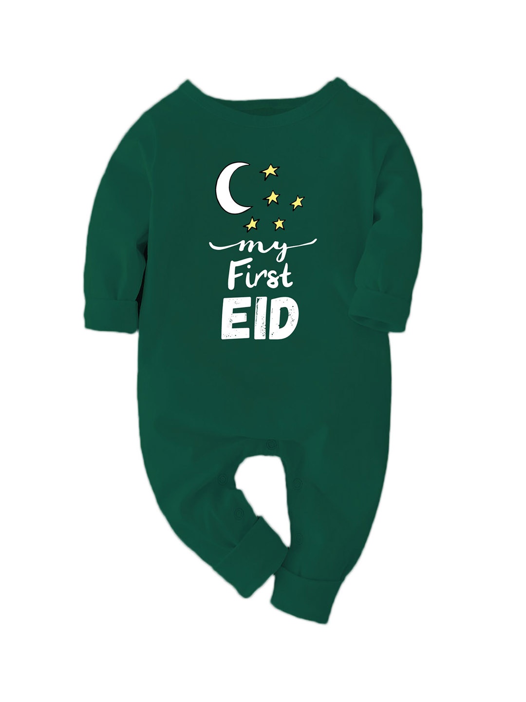 

Zeezeezoo Infants Printed Pure Cotton Rompers, Green