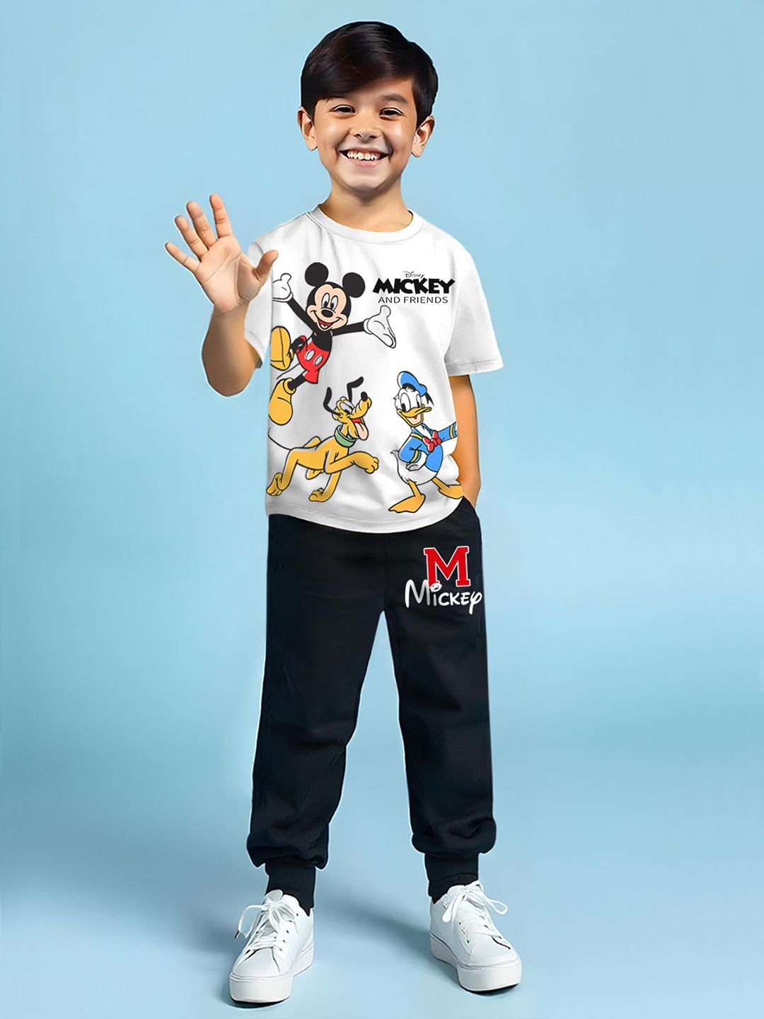 

Disney By Miss and Chief Boys Printed T-shirt, White