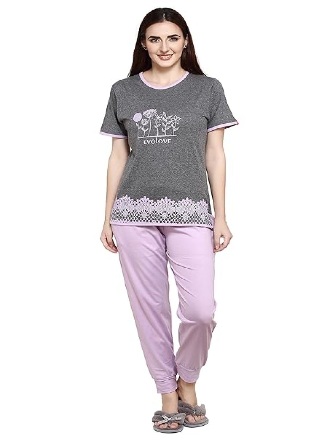 

evolove Women Night suit, Purple