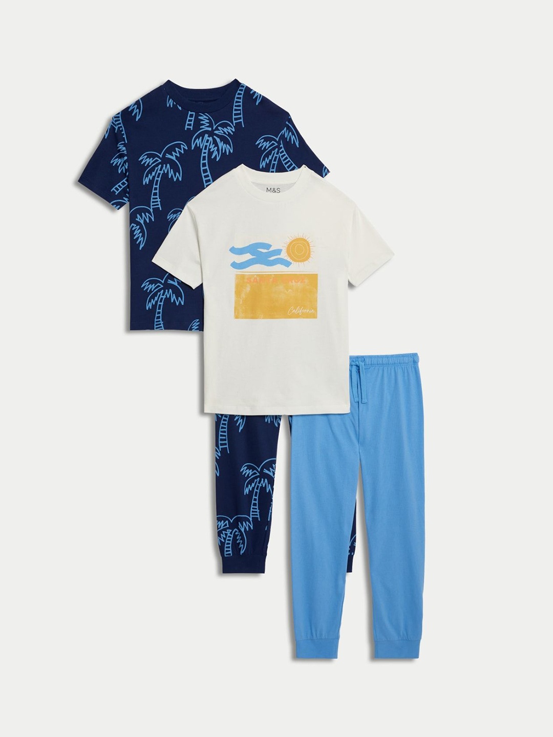 

Marks & Spencer Boys Printed Night suit, Navy blue