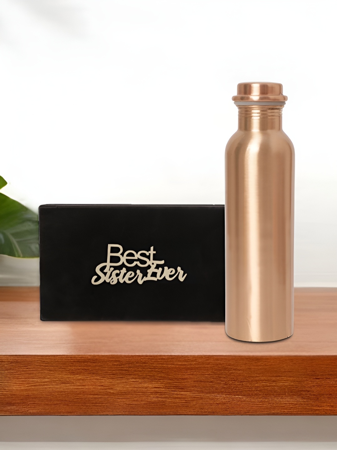 

INTERNATIONAL GIFT Pure Copper Single Water Bottle With Velvet Box-950 ml