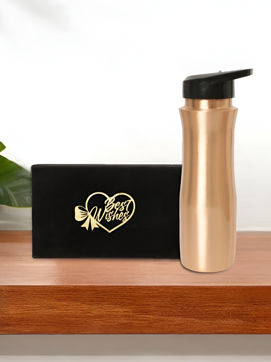 

INTERNATIONAL GIFT Pure Copper Single Water Bottle With Velvet Box-950 ml