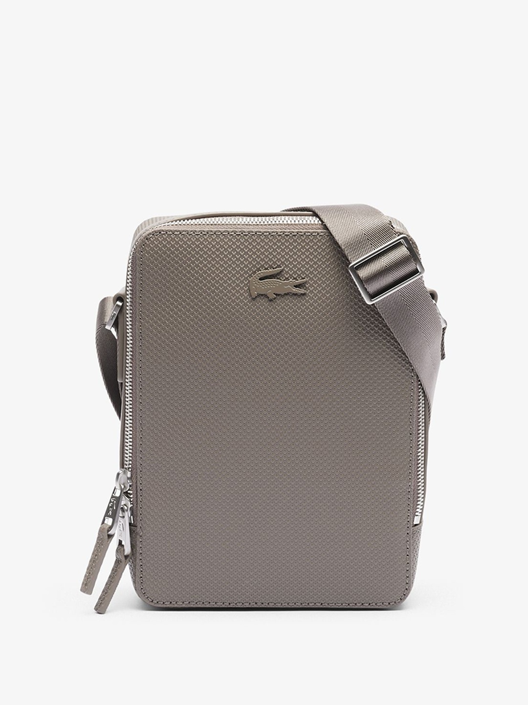 

Lacoste Men Chantaco Textured Messenger Bag, Grey