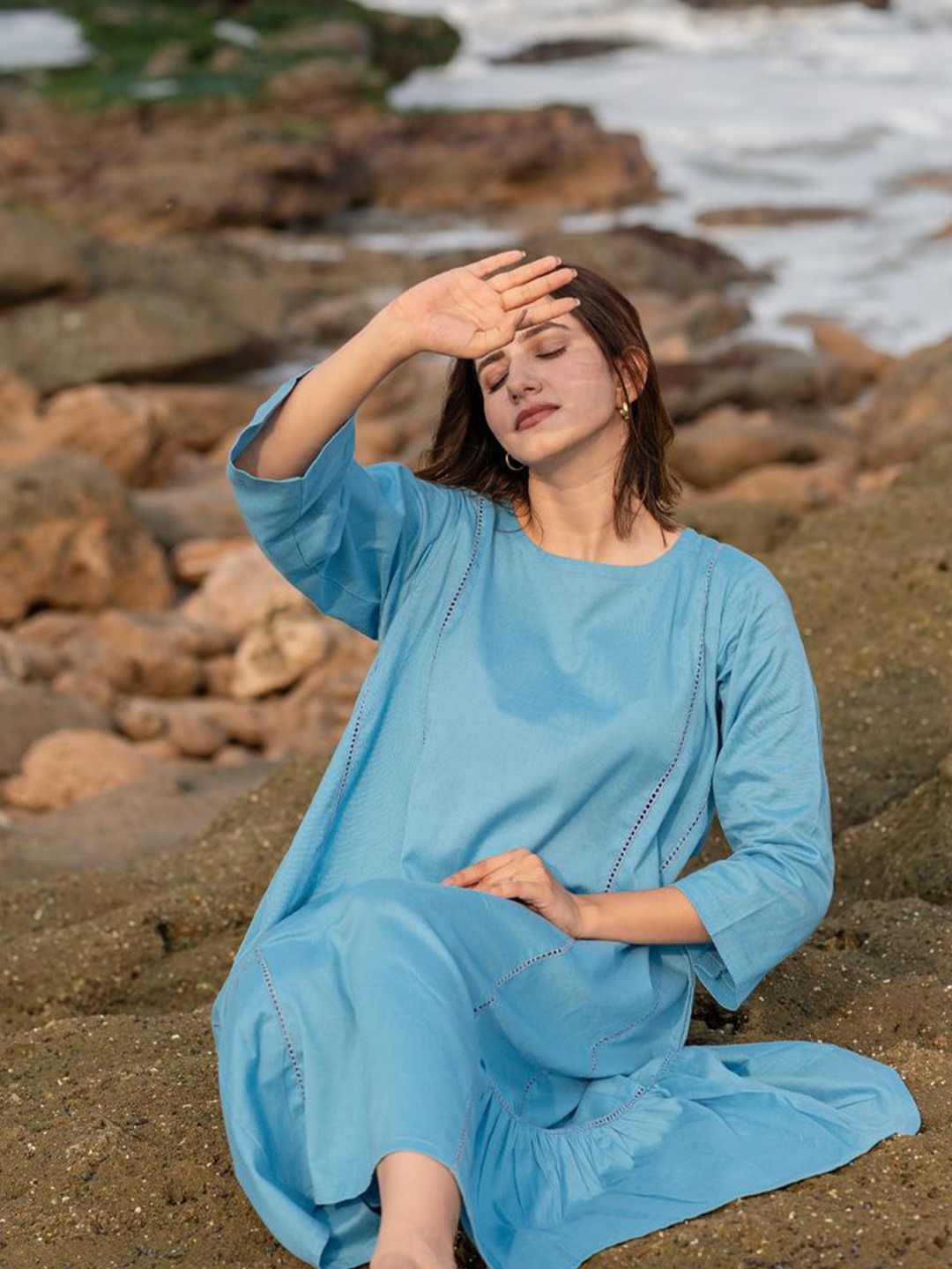 

Babli Women Calm blue Breeze Dress