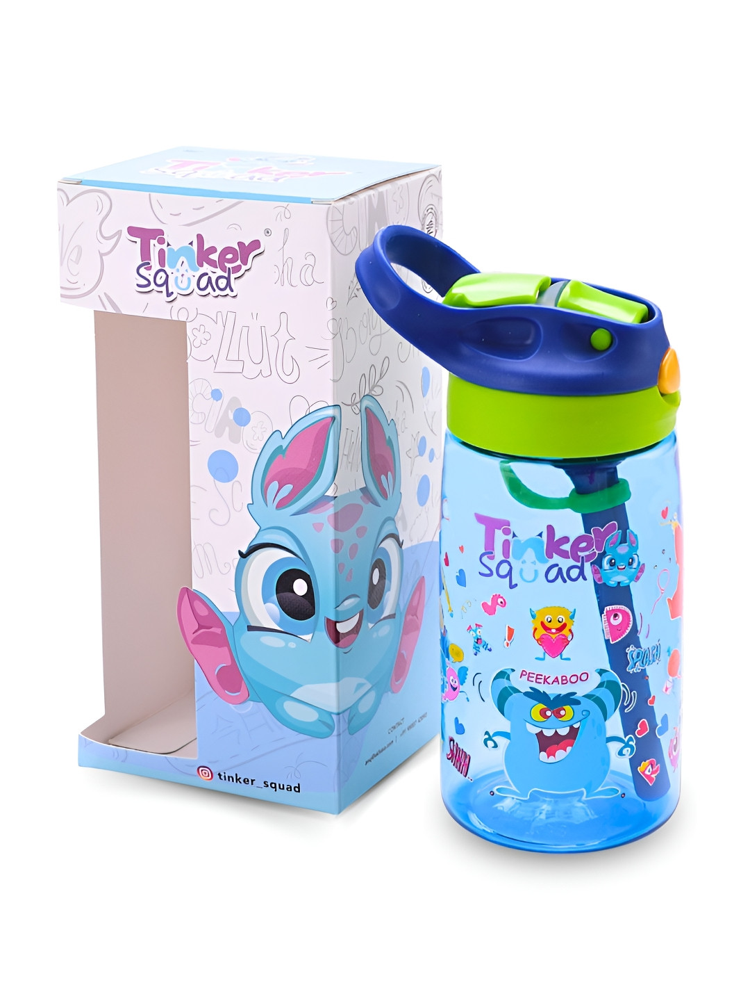

Tinker Squad Blue Monster Theme BPA free Tritan Non fading Sipper Water Bottle 500ml