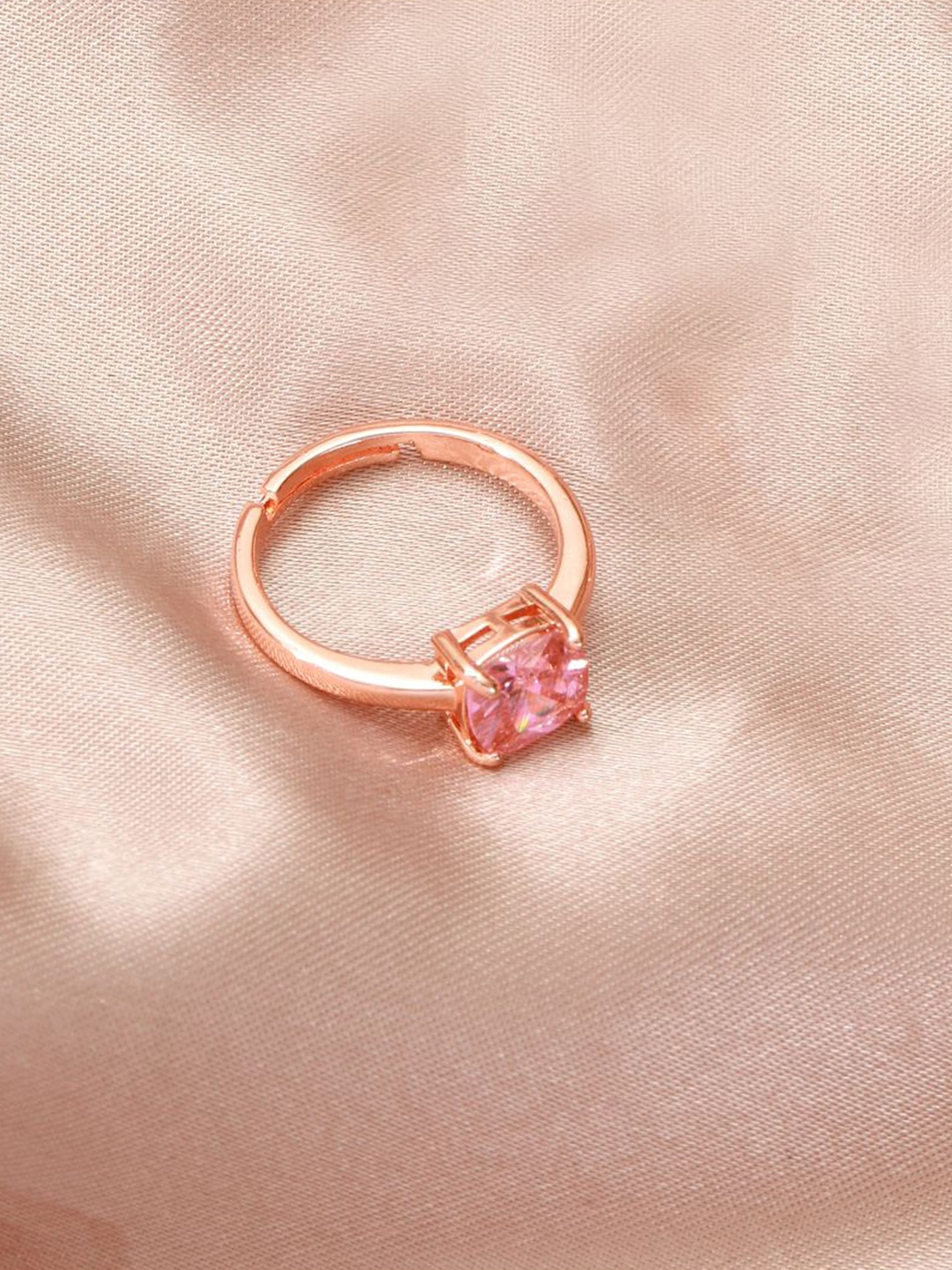 

SALTY Cupid's Gem Finger Ring For Women & Girls Jewellery Accessories, Gold