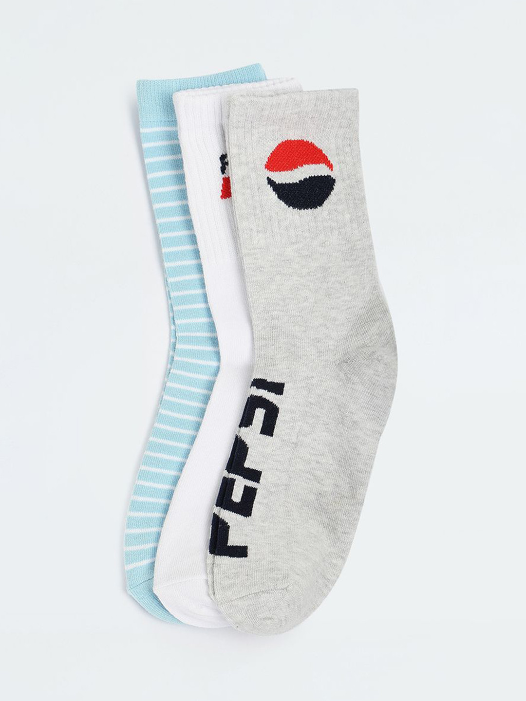 

max Women Pack Of 3 Patterned Ankle-Length Socks, Blue