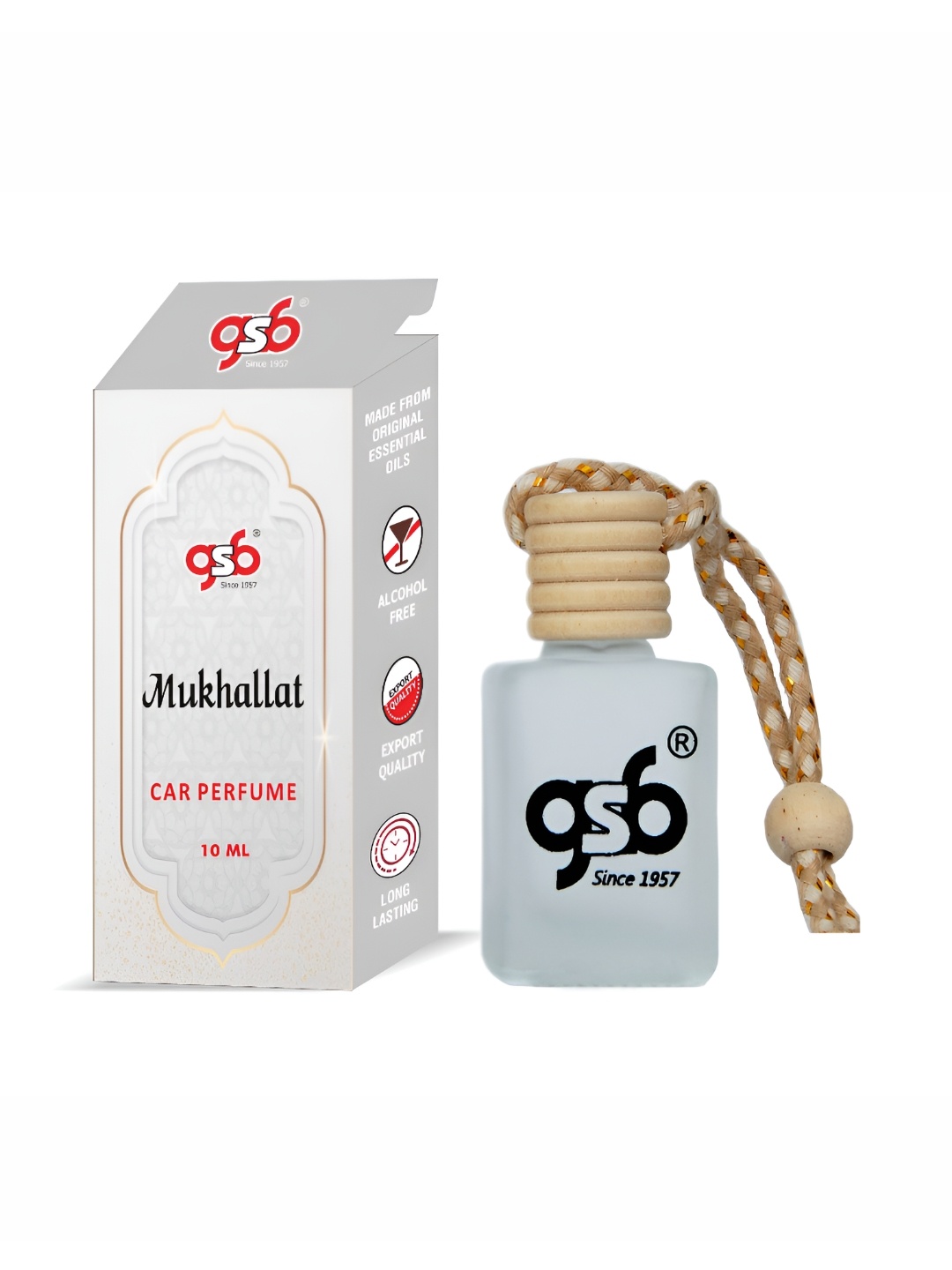 

GSB Transparent Mukhallat Hanging Car Air Freshener - 10 ml