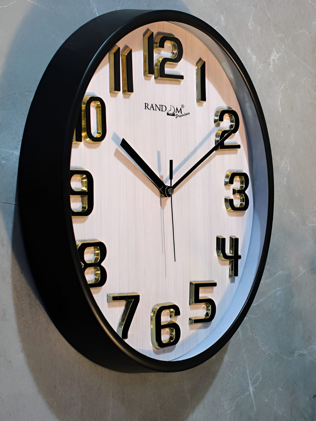 

RANDOM White & Black Printed Analogue Round Contemporary Wall Clock