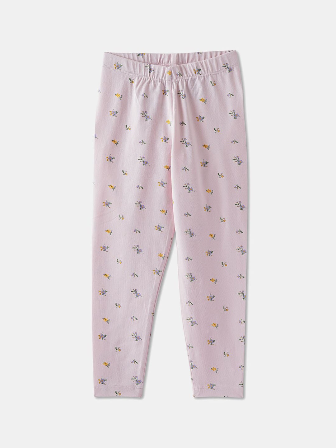 

R&B Girls Mid-Rise Cotton Ankle-Length Leggings, Pink