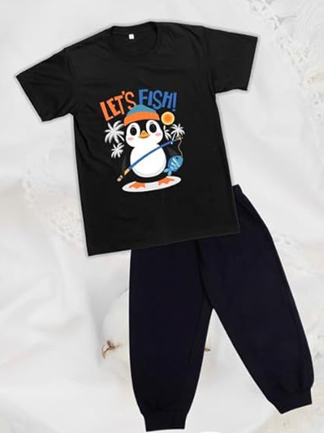 

BAESD Unisex Kids Printed T-shirt, Black