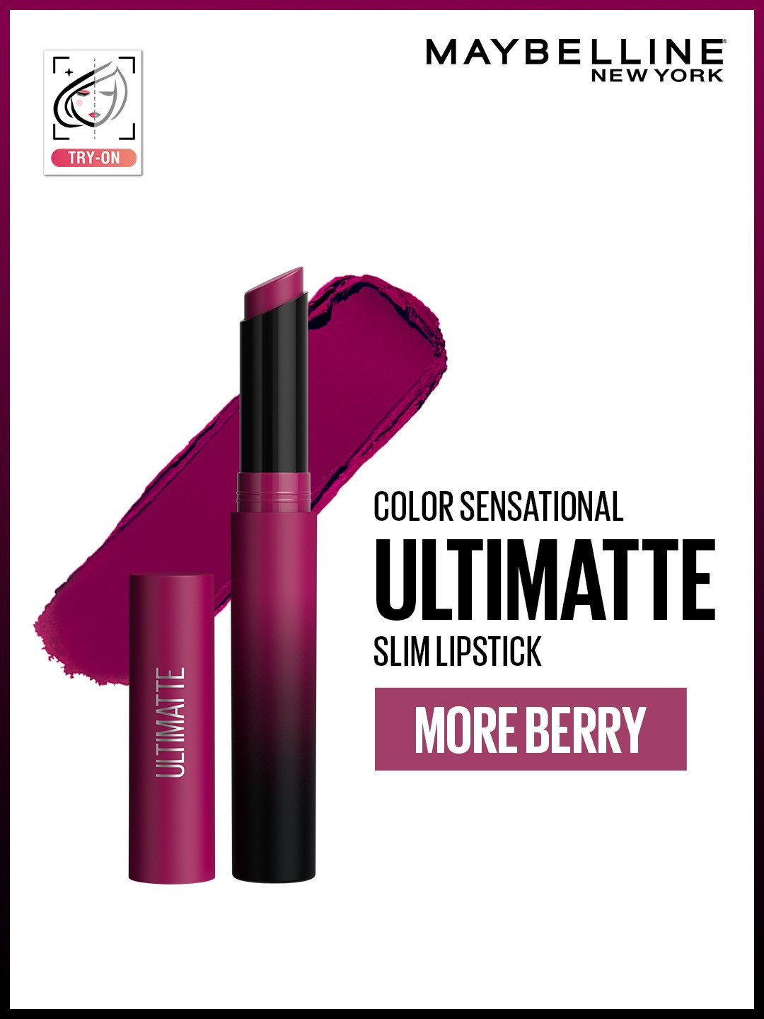 

Maybelline New York Color Sensational Ultimatte Slim Lipstick - More Berry, Purple