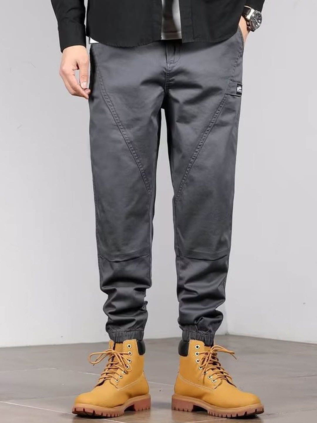 

StyleCast Men Mid-Rise Trousers, Grey