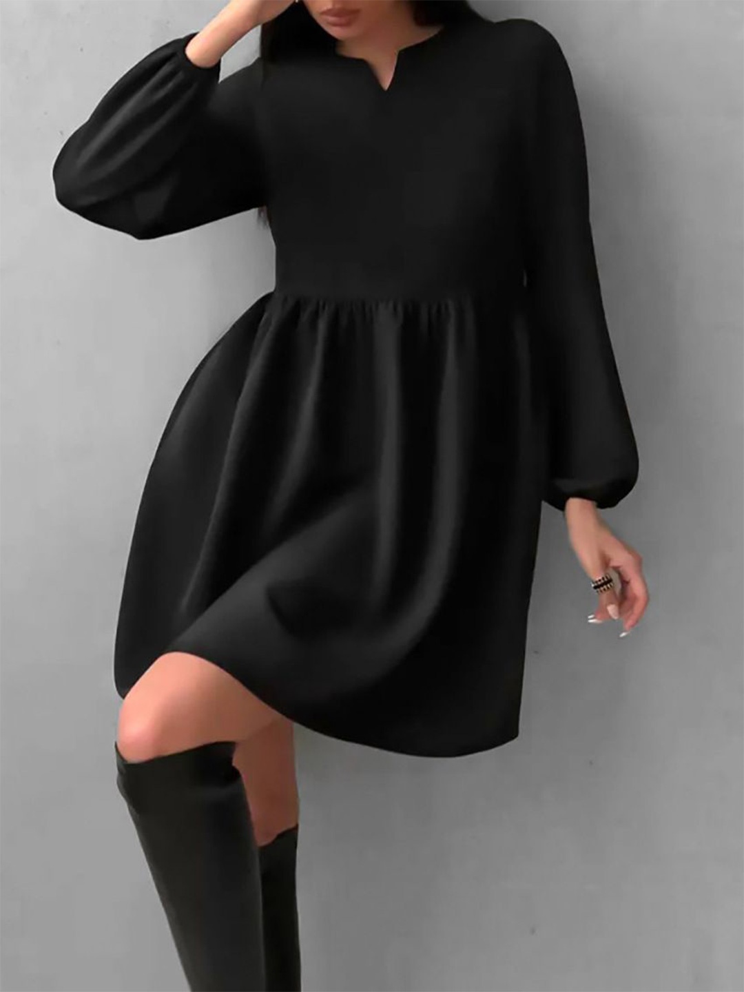 

MIAKEE Fit & Flare Dress, Black